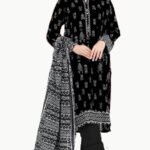 Eshaal New Black and white Printed 3PC
