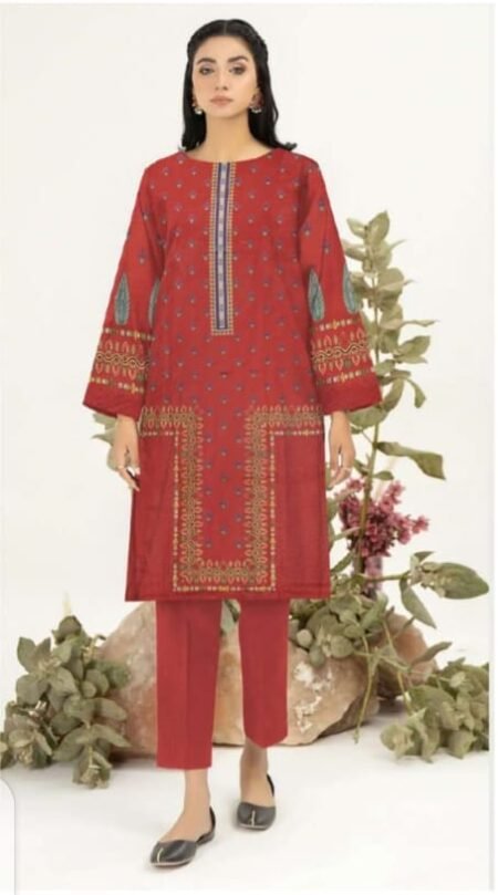 Coral By Cross Stitch Lawn Print 2p