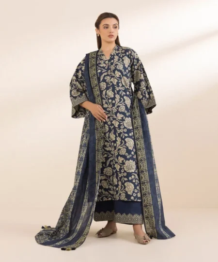Bana Dora 3pc Sapphire Lawn Vol-10