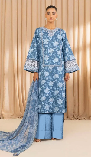 Bana Dora 3pc Sapphire Lawn Vol-10