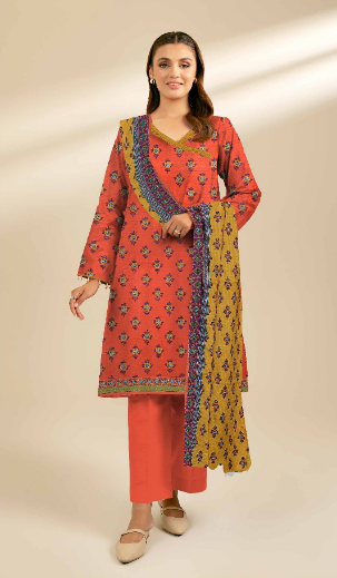 Bana Dora 3pc Sapphire Lawn Vol-10