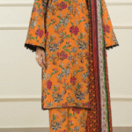 Printed Fancy 3pc Saya Lawn 25152