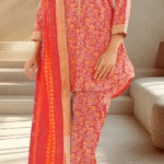 Printed Fancy 3pc Saya Lawn 25268