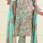 Printed Fancy 3pc Saya Lawn 25268