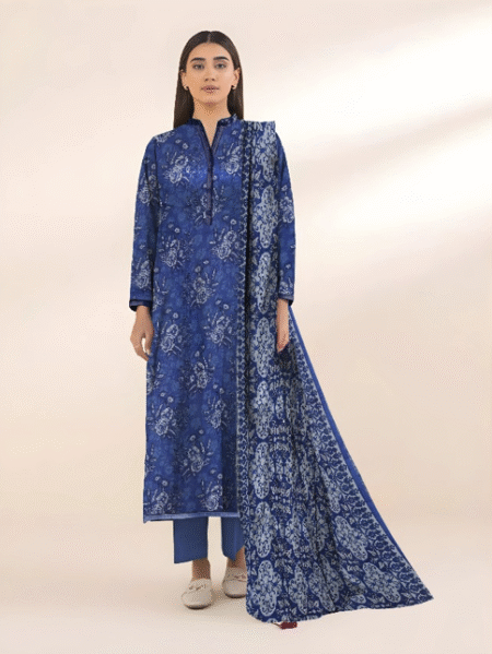 Print 3pc Sapphire Lawn V017
