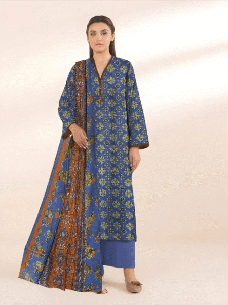 Print 3pc Sapphire Lawn V020