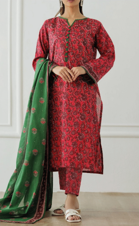 Print Fancy 3pc Orient Lawn 24-212