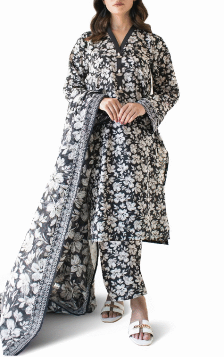 Print Fancy 3pc Orient Lawn 24-316