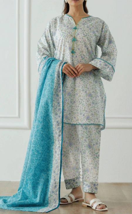 Print Fancy 3pc Orient Lawn 25-299