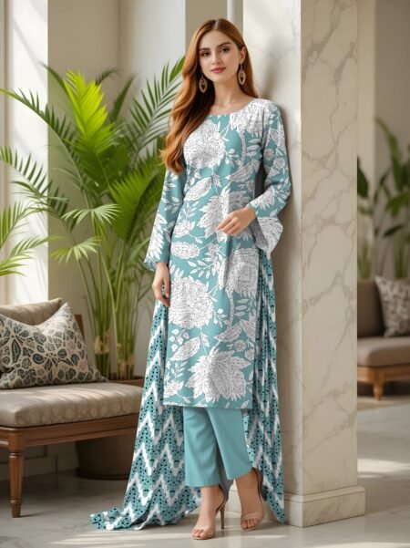 Print 3pc Baroque Lawn 186