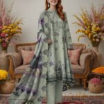 Emb Print 3pc Munarq By ND Lawn V-2531