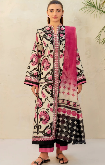Print 3pc Bareeze Lawn 6237