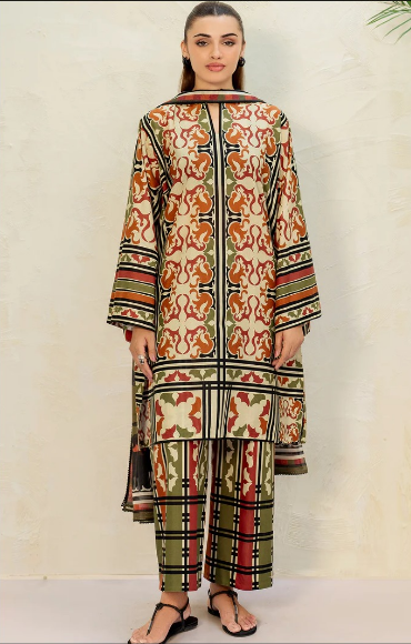 Print 3pc Bareeze Lawn 6236