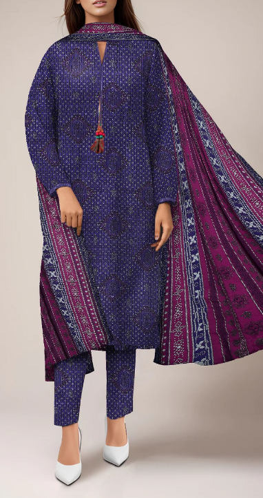 Print Premium 3pc Saya Lawn 07A