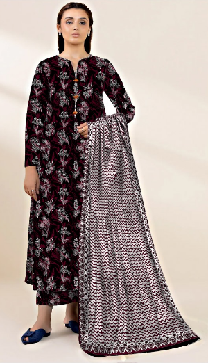 Print 3pc Sapphire Lawn Vol-14
