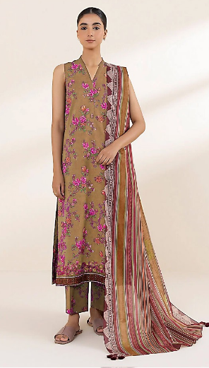 Print 3pc Sapphire Lawn Vol-14