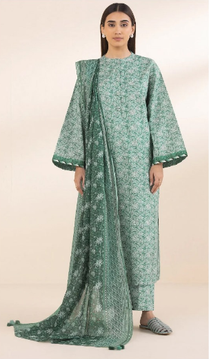 Print 3pc Sapphire Lawn Vol-14