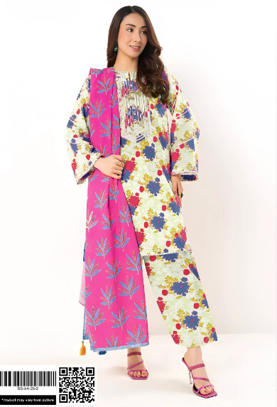 Print 3pc Alkaram Lawn Vol-12