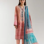 Print 3pc Ethnic Lawn C-328