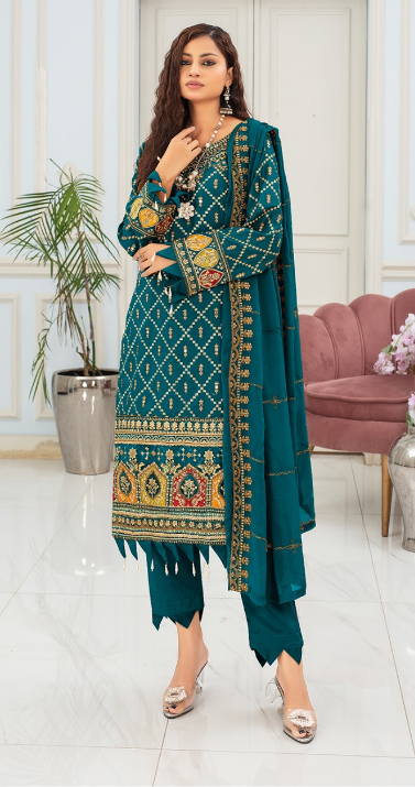 Premium EMB 3PC Zarmeen & Emaan Z.E-359