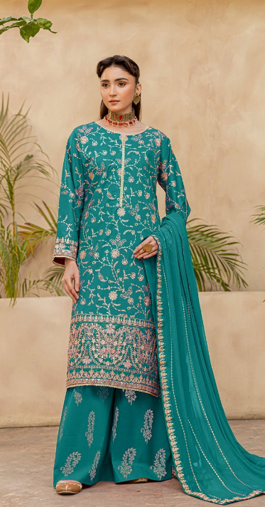 Premium EMB 3PC Zarmeen & Emaan Z.E-714